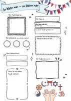 Vorschau - Arbeitsblätter - Steckbrief zur Vielfalt in der Klasse (Diversität & Identität) - Deckblatt