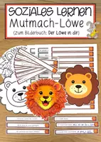 Vorschau - Anderer Materialtyp - Soziales Lernen Mutmach-Löwe (zum Bilderbuch: Der Löwe in dir) - Deckblatt