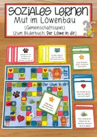 Vorschau - Spiele - Soziales Lernen Mut im Löwenbau (Gemeinschaftsspiel) (zum Bilderbuch: Der Löwe in dir) - Deckblatt