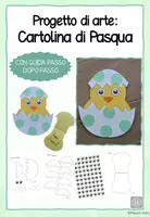anteprima - Materiale per pittura e bricolage - Progetto di arte: Cartolina di Pasqua - Pagina di copertina