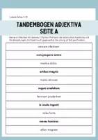 Vorschau - Arbeitsblätter - Tandembogen Adjektiva Lektion 1-12 - Deckblatt