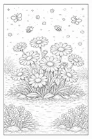 Vorschau - Mal- und Bastelvorlagen - Frühblüher Stauden Frühling Ausmalbilder - Deckblatt