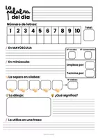 Vista previa - Hojas de trabajo - LA PALABRA DEL DÍA - página 1