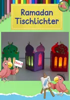 Vorschau - Mal- und Bastelvorlagen - Ramadan, Tischlicht basteln, Kunst Grundschule - Deckblatt
