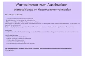 Vorschau - Bildkarten - Wartezimmer im Klassenzimmer - Seite 1