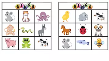 Vista previa - Juegos / Gamificación - Bingo de Animales - página 1