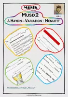 Vorschau - Arbeitsblätter - Arbeitsblatt zu "Musix2": J. Haydn, Variation, Menuett - Deckblatt