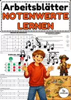 Vorschau - Arbeitsblätter - Notenwerte lernen - Musik Jg.4-6 - Deckblatt