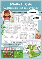 Vorschau - Arbeitsblätter - Miniheft Geld ZR 100: "Spielzeugkauf mit dem Drachen" - Deckblatt