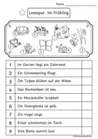 Vorschau - Unterrichtsreihen - Lesespur | Im Frühling | 3 fach differenziert | Klasse 2/3 - Seite 1