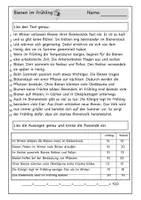Vorschau - Arbeitsblätter - Frühling Sachtexte Leseverstehen - Seite 2