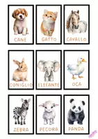 anteprima - Flashcard - MEMORY FLASHCARD ANIMALI - Pagina 2
