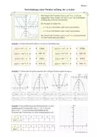 Vorschau - Arbeitsblätter - Verschobene PARABELN - Scheitelpunktform (Arbeitsblatt) - Seite 1