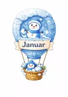 Vorschau - Poster - Geburtstagskalender - Heißluftballons mit Namenswolken - Seite 2