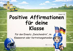 Vorschau - Poster - Positive Affirmationen für den Einsatz im Unterricht - Deckblatt