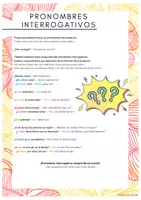 Vorschau - Poster - Grammatikübersicht pronombres interrogativos / Interrogativpronomen, Fragewörter - Seite 1