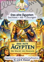 Vorschau - Arbeitsblätter - Die Macht des Pharaos – Herrschaft im Alten Ägypten verstehen (Sachtext, Aufgaben & Lösungen) | Geschichte / Gesellschaftslehre Klasse 5/6 - Deckblatt