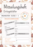 Vorschau - Arbeitsblätter - ORGANISATION Mitteilungsheft Einlageblätter - Deckblatt