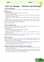 Vorschau - Arbeitsblätter - Licht auf Abwegen - Reflexion und Brechung - Deckblatt