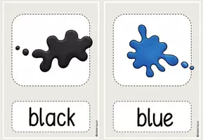 Vorschau - Fördermaterial/Inklusion - colors: Flashcards/ Bildkarten - word and picture - Seite 1