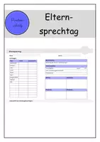 Vorschau - Anderer Materialtyp - Materialpaket: Elternsprechtag - Deckblatt