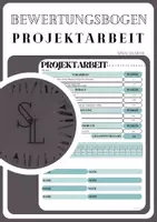 Vorschau - Poster - Projektarbeit Bewertungsbogen/Leitfaden - Deckblatt