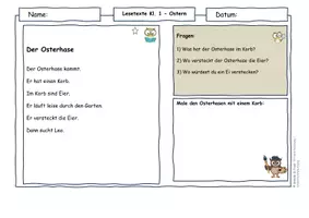 Vorschau - Arbeitsblätter - Ostern Grundschule Bundle – Lesetexte & Sachtexte Klasse 1–4 - Seite 3