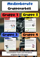 Vorschau - Arbeitsblätter - Medienberufe Gruppenarbeit: Journalismus, Social Media & Film - Deckblatt