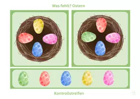 Vorschau - Arbeitsblätter - Was fehlt? Ostern - Seite 1