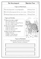 Vorschau - Arbeitsblätter - Lesen Bedrohte Tiere - Leseverstehen - Seite 3
