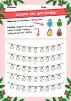 Aperçu - Préparation de séance / Séance complète - Guirlandes de Noël +2 fiches d'activités - Page 2
