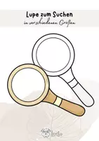 Vorschau - selbst erstellte Cliparts/Grafiken - Lupe zum Ausdrucken - Deckblatt