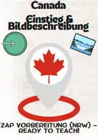 Vorschau - Stundenentwürfe - Canada - Einstieg & Bildbeschreibung – Ready to teach! - Englischunterricht ZAP NRW (Kanada) - Deckblatt