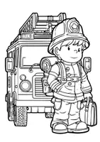 Vorschau - Arbeitsblätter - Feuerwehr Ausmalbilder - Seite 2