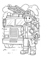 Vorschau - Arbeitsblätter - Feuerwehr Ausmalbilder - Seite 3