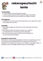Voorbeeld - rekenspeurtocht lente - Pagina 1