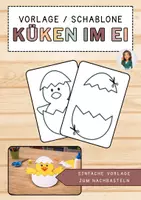 Vorschau - Mal- und Bastelvorlagen - Küken im Ei - Schablone zum Basteln in der Osterzeit - Deckblatt