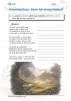Vorschau - Arbeitsblätter - Umweltschutz - Kann ich etwas leisten? - Deckblatt