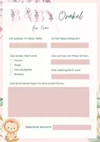 Vorschau - Mal- und Bastelvorlagen - Baby Orakel für die Klassenlehrkraft von der Klasse - Seite 1