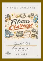 Vorschau - Arbeitsblätter - Fitness Challenge mit Urkunde – Differenzierte Sporteinheit (Klasse 5–6) - Deckblatt