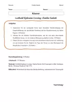 Vorschau - Test - Klausur: Gotthold Ephraim Lessing: Emilia Galotti – Szenenanalyse Gräfin Orsina & Marinelli (IV, 3) + Erwartungshorizont - Seite 1