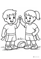 Vorschau - Mal- und Bastelvorlagen - Ausmalbilder American Football Grundschule - Seite 3