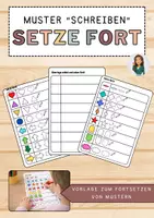 Vorschau - Arbeitsblätter - Setze fort! Muster und Formen zum Nachzeichnen + Kreativblatt - Deckblatt