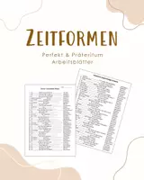 Vorschau - Arbeitsblätter - Zeitformen - Arbeitsblätter Präteritum & Perfekt - Deckblatt