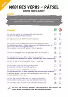Vorschau - Arbeitsblätter - Modi des Verbs- Richtig oder Falsch? - Seite 2