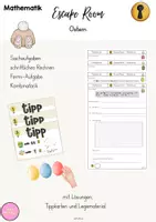 Vorschau - Arbeitsblätter - Mathe Escape Room - Ostern - Deckblatt
