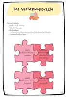 Vorschau - Arbeitsblätter - Verfassungspuzzle - eine Möglichkeit zur Verfassungsviertelstunde - Seite 1