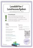 Vorschau - Arbeitsblätter - Leseblätter/Lesehausaufgaben Klasse 1 - erstes Lesen (Jo-Jo) Teil 3 - Seite 1