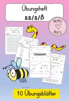 Vorschau - Arbeitsblätter - Übungsheft ss,s,ß - Klasse 3 & 4, Deutsch - Deckblatt