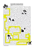 Vorschau - Arbeitsblätter - Labyrinth: Sommer & Sommerferien - Logisches Denken fördern! - Seite 2